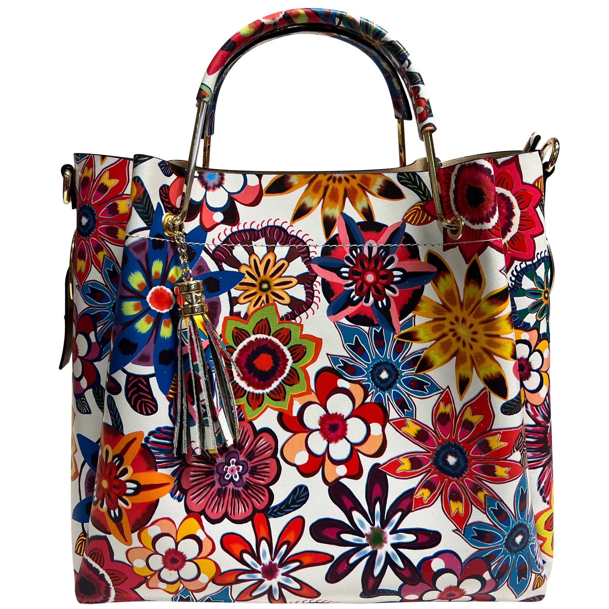 Sac seau Modarno pour femme en cuir véritable et sac intérieur mo: Forêt Joyeuse