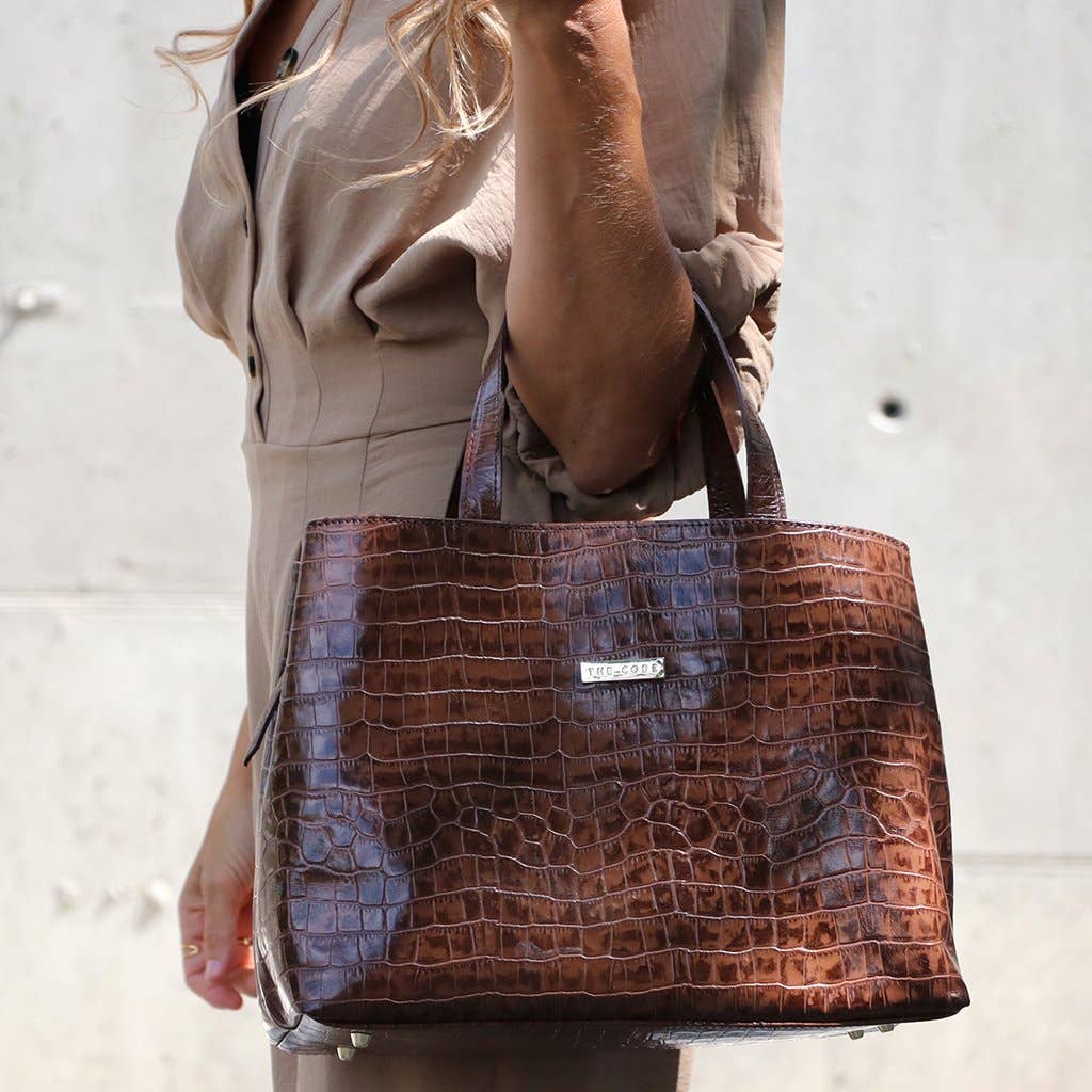 Shopper marron chocolat Patricia
