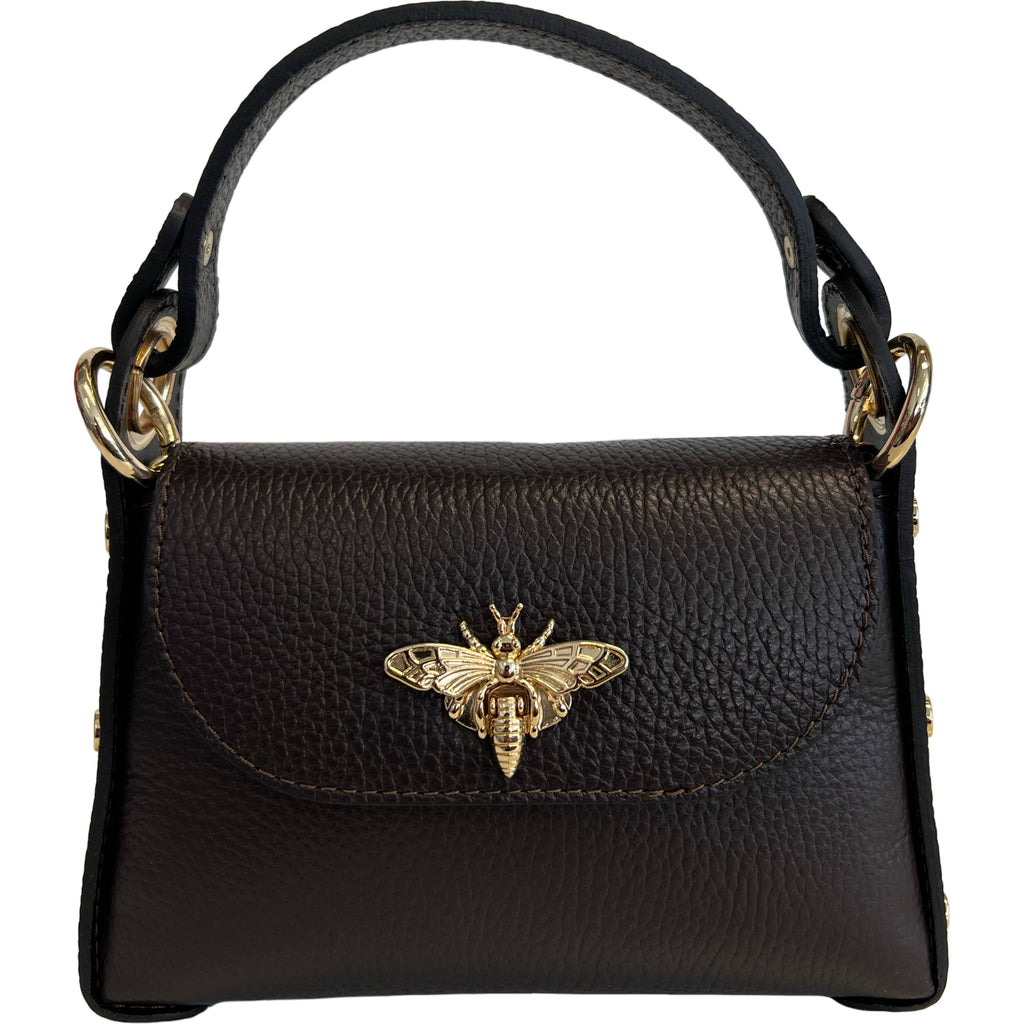 Mini-sac Modarno en cuir véritable dollar avec fermeture à braguette: Orange