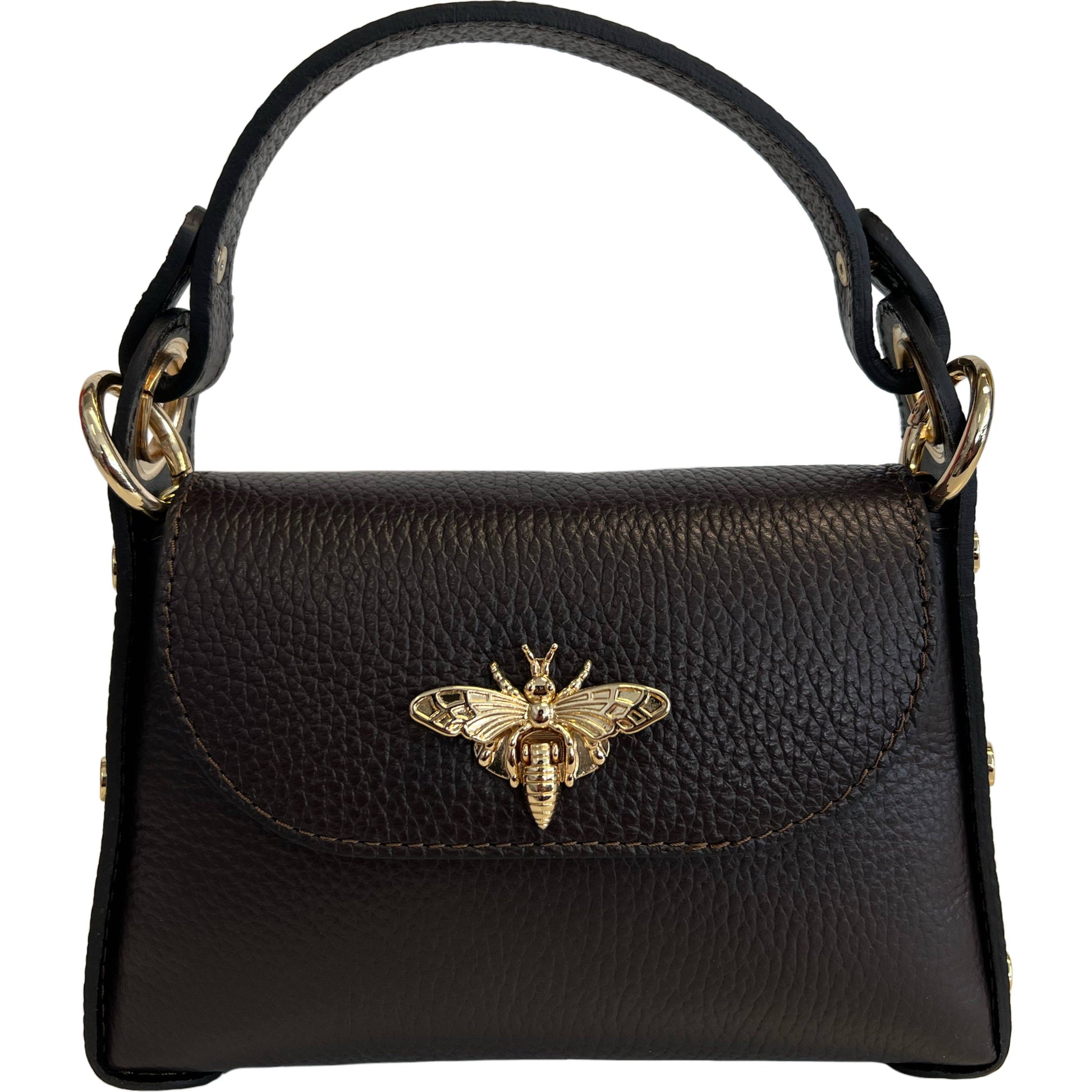Mini-sac Modarno en cuir véritable dollar avec fermeture à braguette: Orange