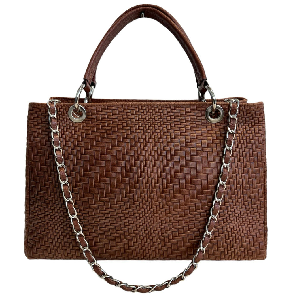 Sac à main Modarno pour femme en cuir véritable avec bandoulière: Nuit verte