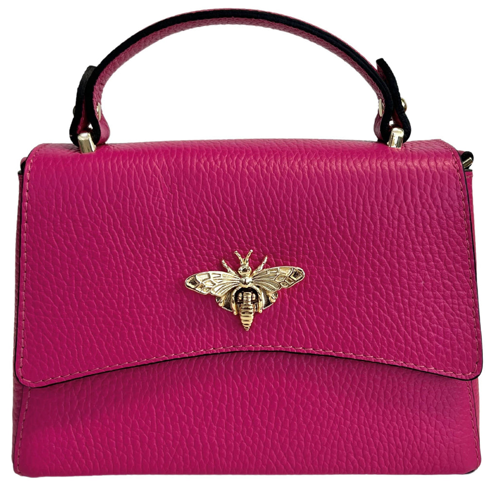 Sac à bandoulière pour femme en cuir véritable avec fermeture Ape: Orange
