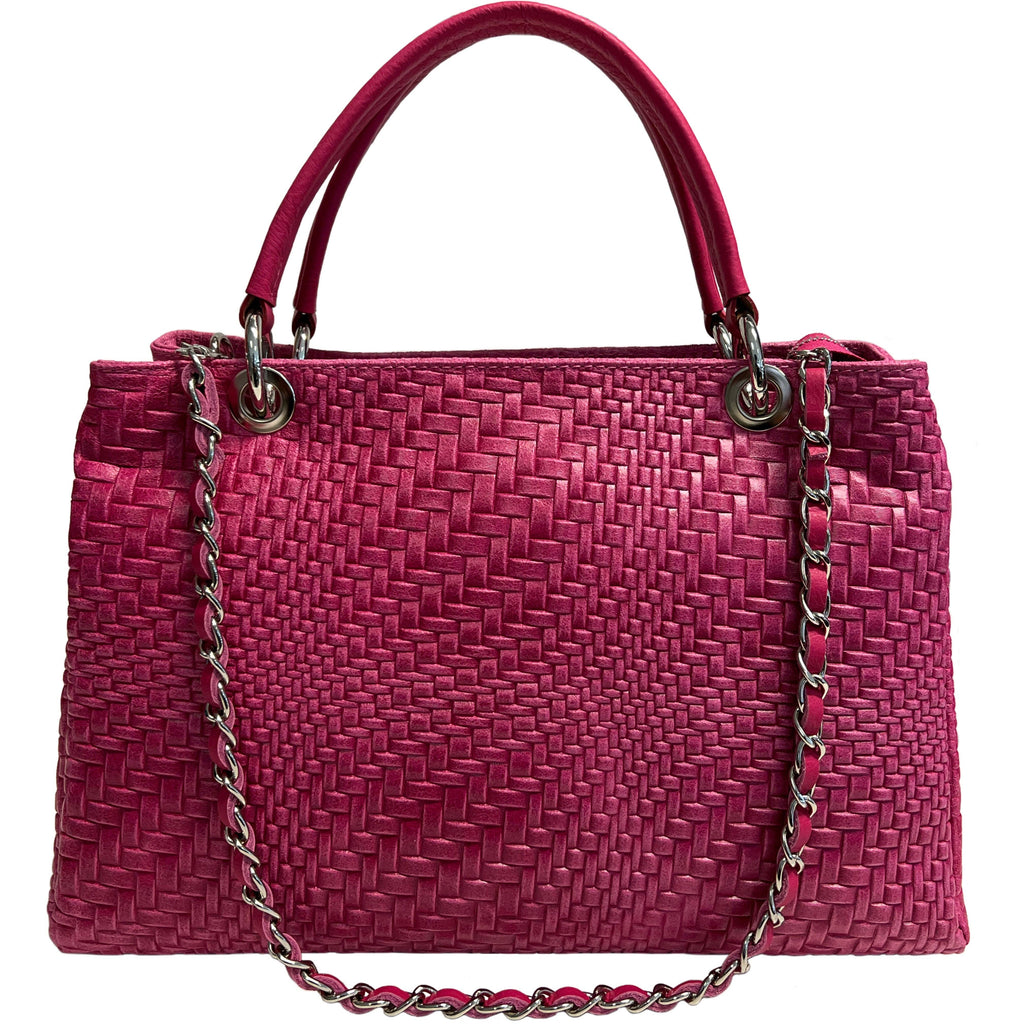 Sac à main Modarno pour femme en cuir véritable avec bandoulière: Nuit verte