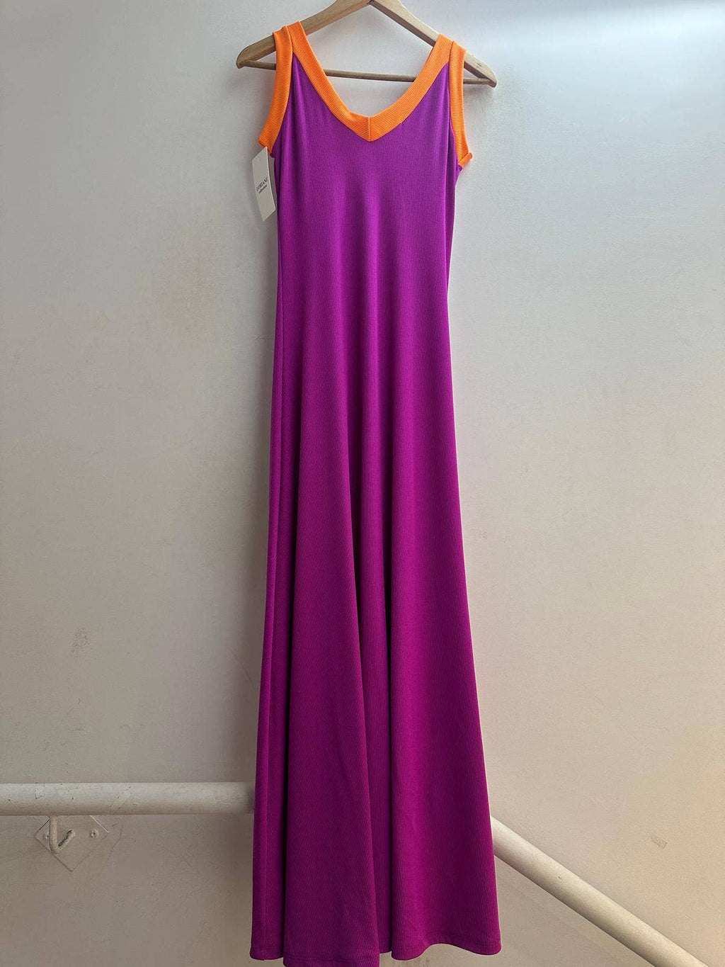9655 robe débardeur longues avec fente devant taille unique : Noir / Taille unique