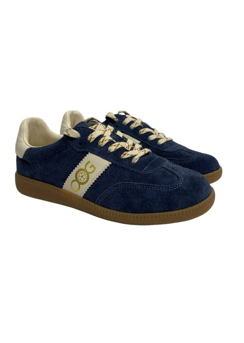 Baskets en cuir - Marine (40)