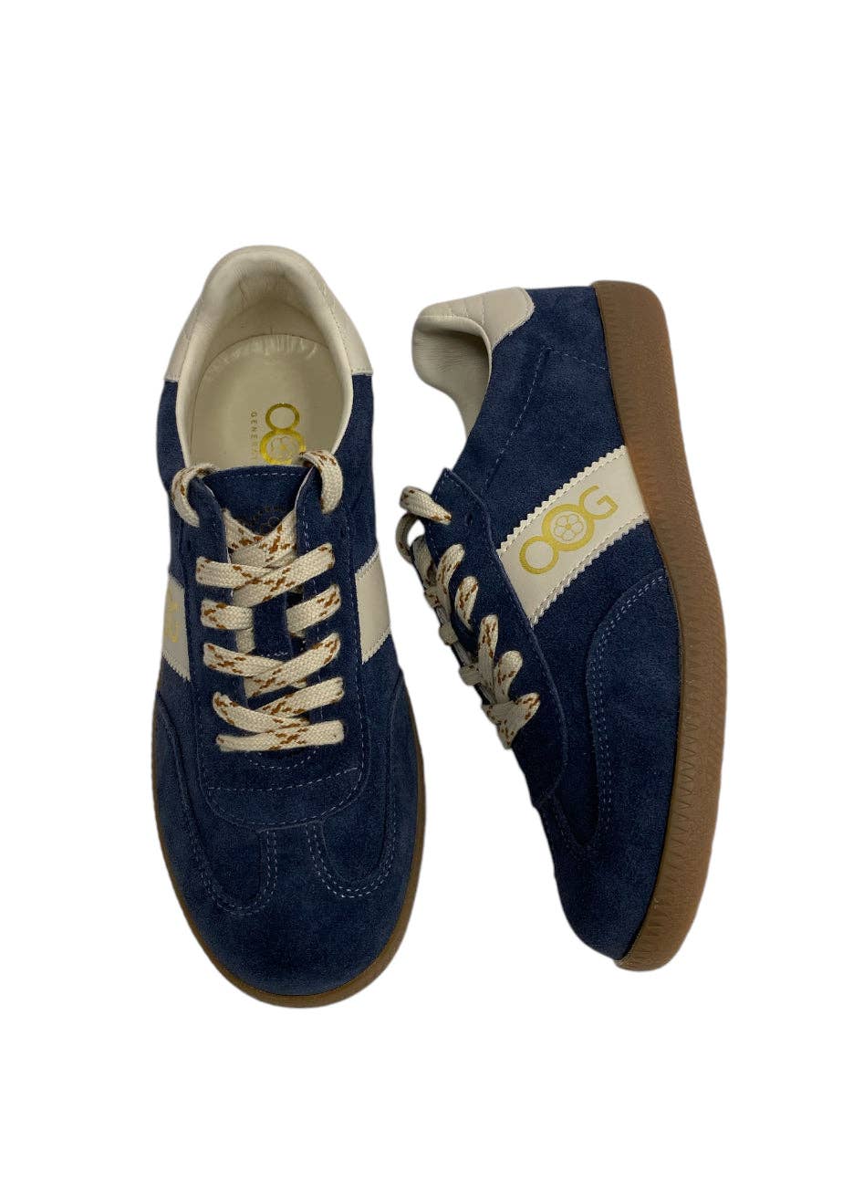 OS1814 Baskets en cuir marine OOG: Marine / 40