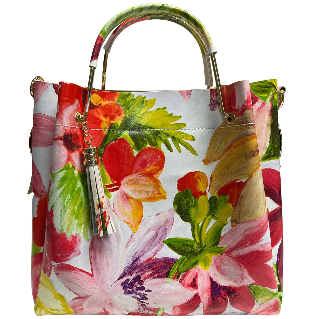 Sac seau Modarno pour femme en cuir véritable et sac intérieur mo: Forêt Joyeuse