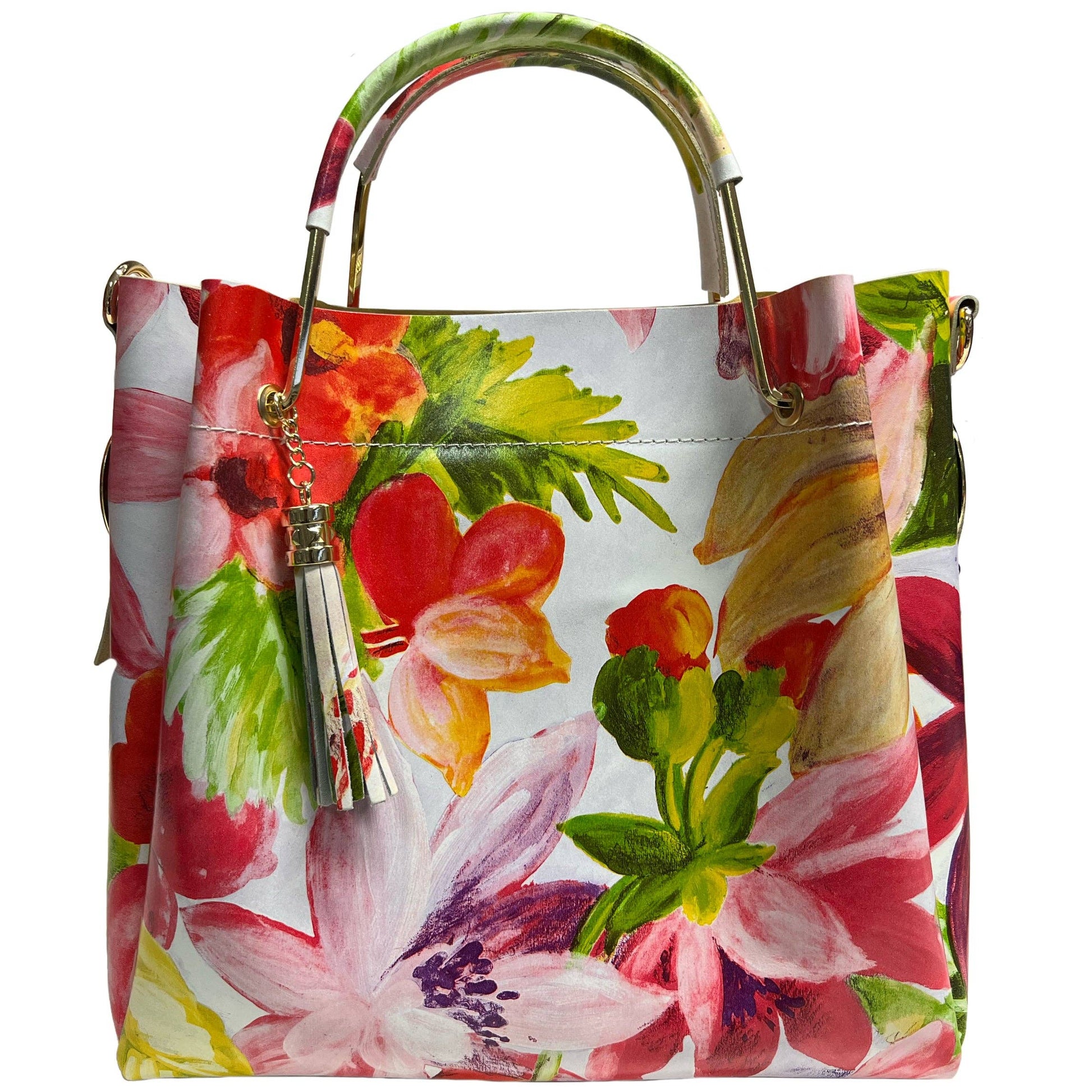 Sac seau Modarno pour femme en cuir véritable et sac intérieur mo: Forêt Joyeuse