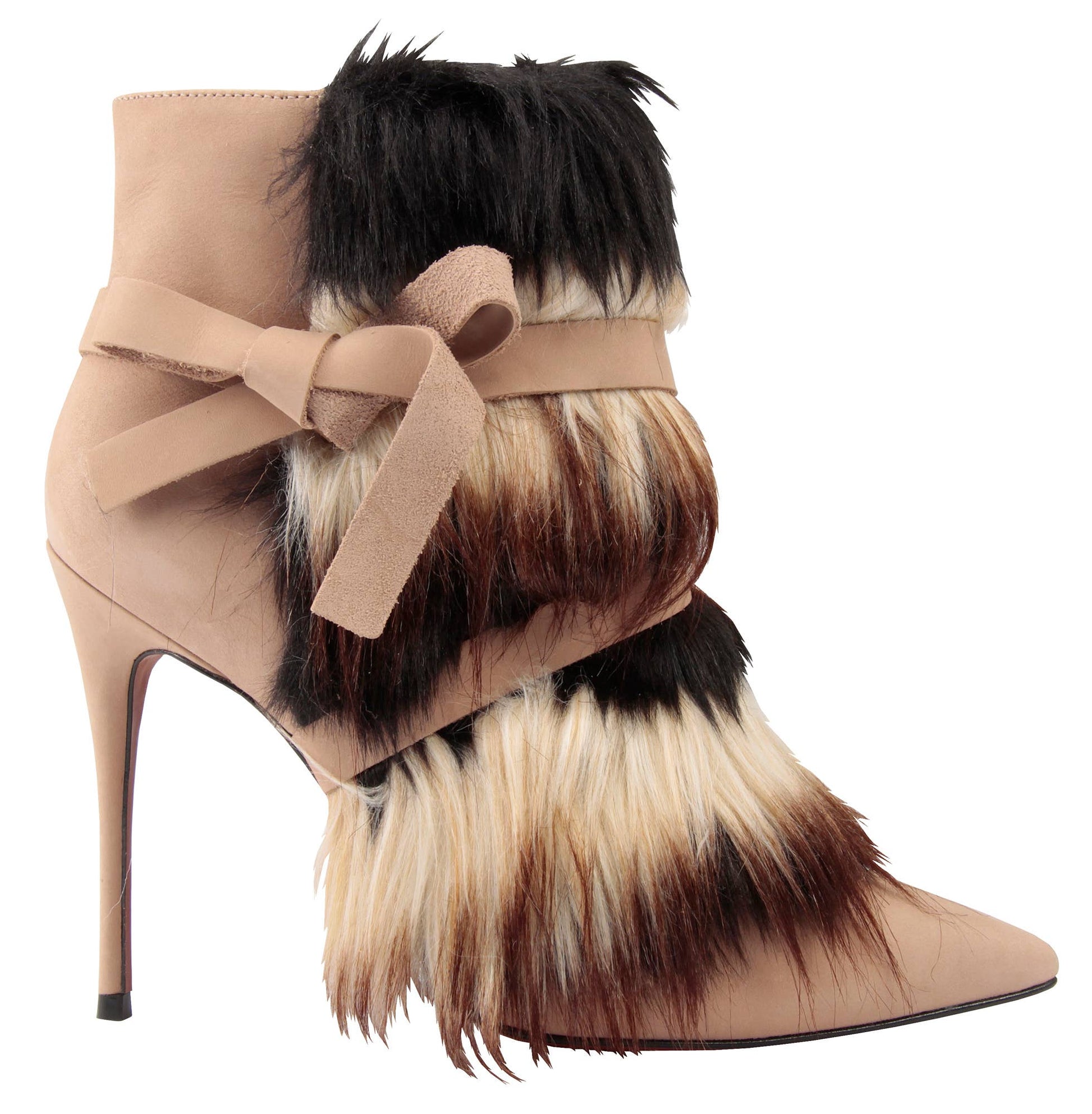 *Almost Gone* Bottines à talons aiguilles en cuir avec fourrure 130367: 8