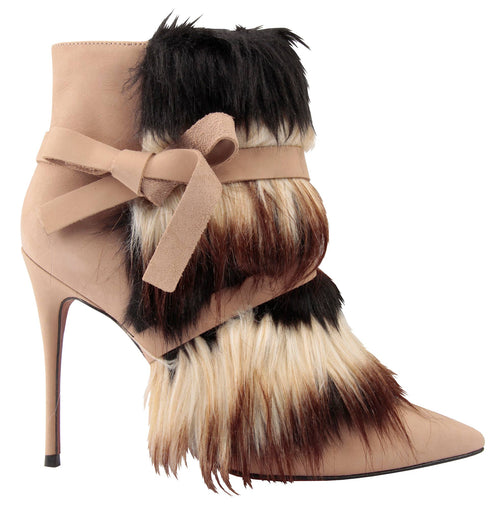 *Almost Gone* Bottines à talons aiguilles en cuir avec fourrure 130367: 8