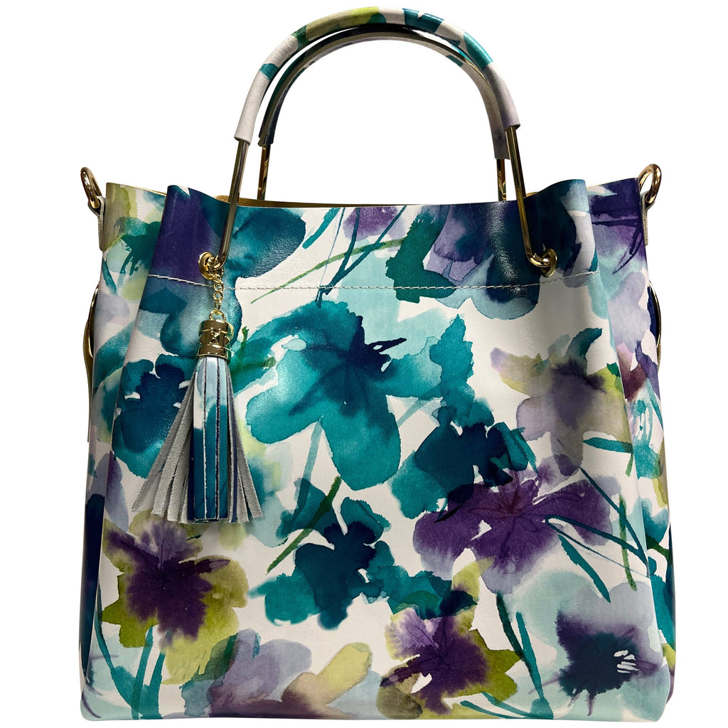 Sac seau Modarno pour femme en cuir véritable et sac intérieur mo: Forêt Joyeuse