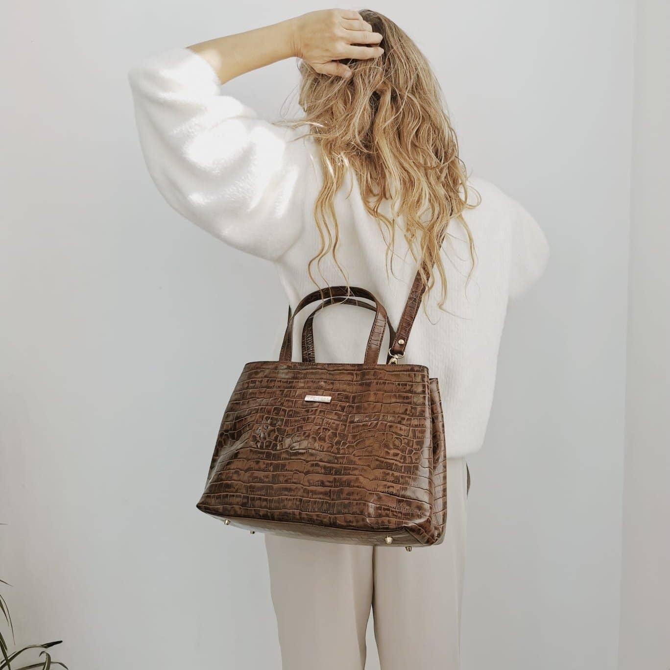 Shopper marron chocolat Patricia