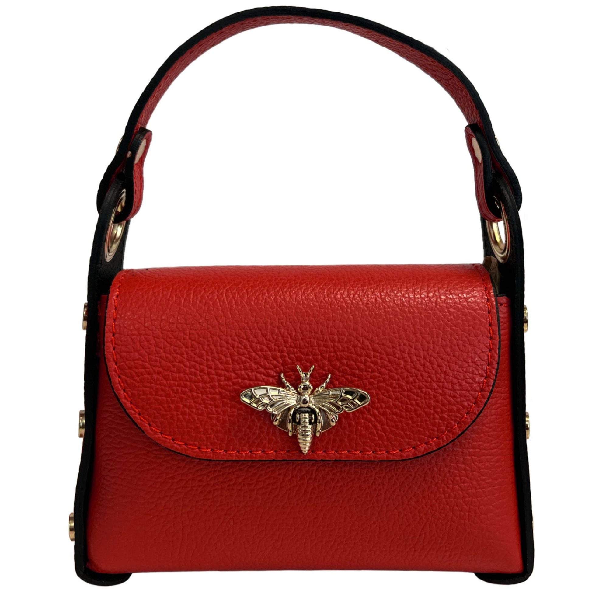 Mini-sac Modarno en cuir véritable dollar avec fermeture à braguette: Orange