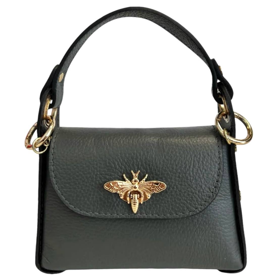 Mini-sac Modarno en cuir véritable dollar avec fermeture à braguette: Orange