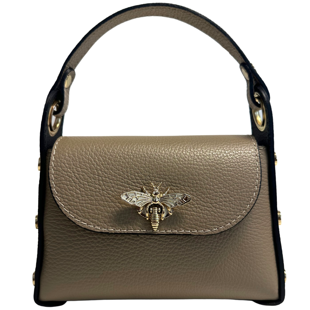 Mini-sac Modarno en cuir véritable dollar avec fermeture à braguette: Orange