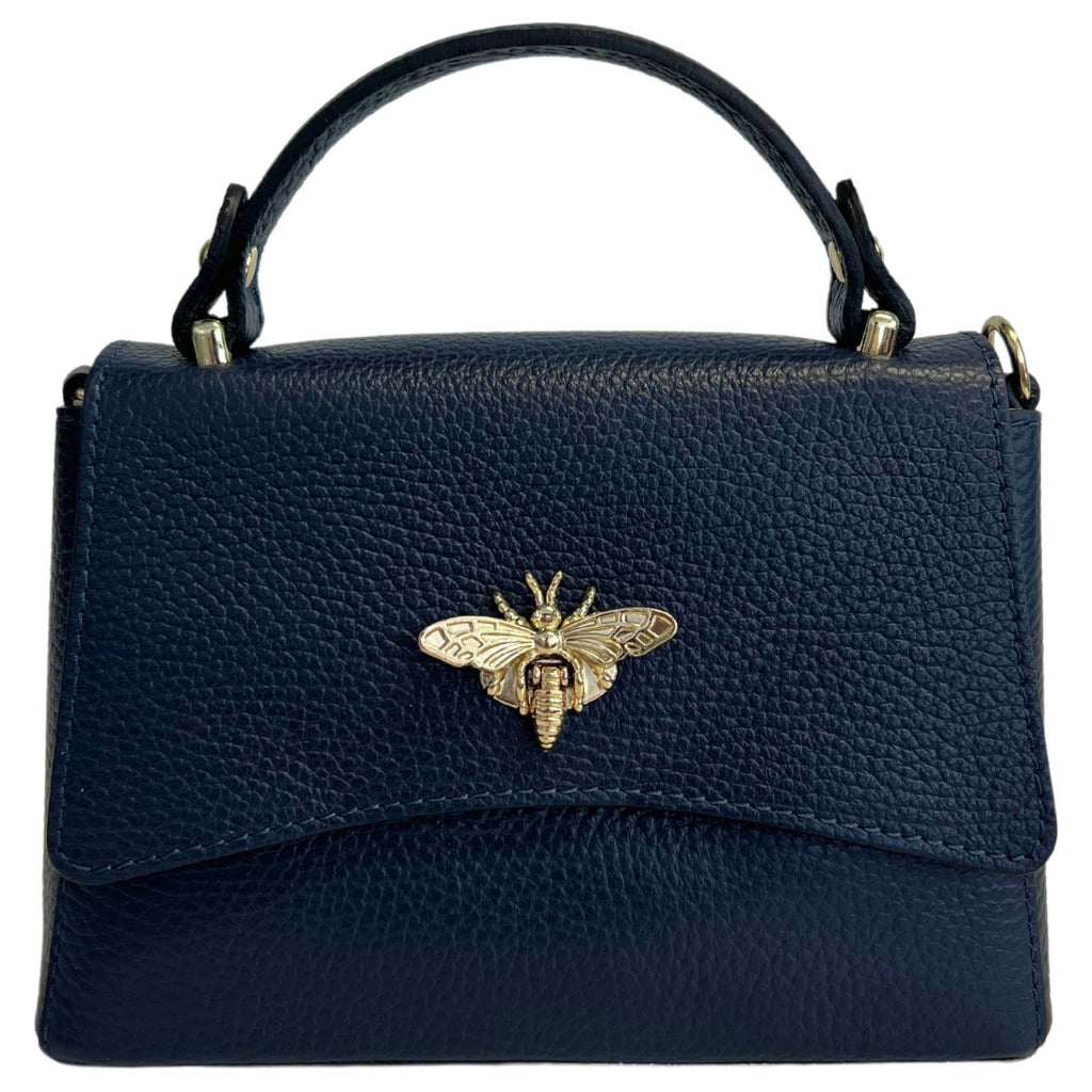 Sac à bandoulière pour femme en cuir véritable avec fermeture Ape: Orange