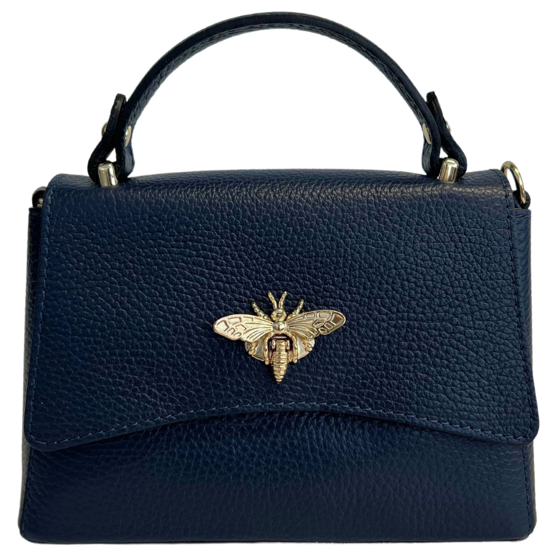 Sac à bandoulière pour femme en cuir véritable avec fermeture Ape: Orange