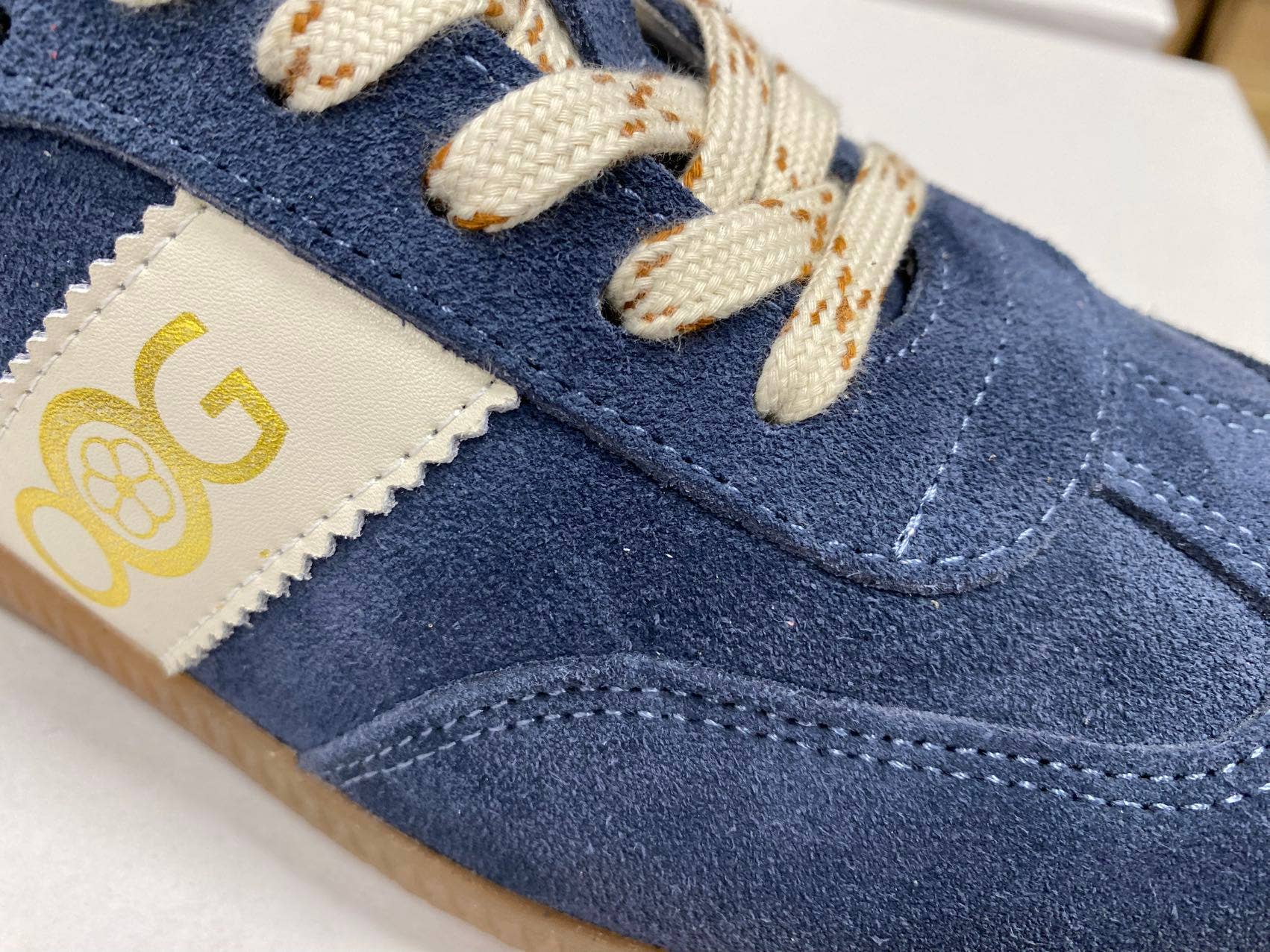 OS1814 Baskets en cuir marine OOG: Marine / 40