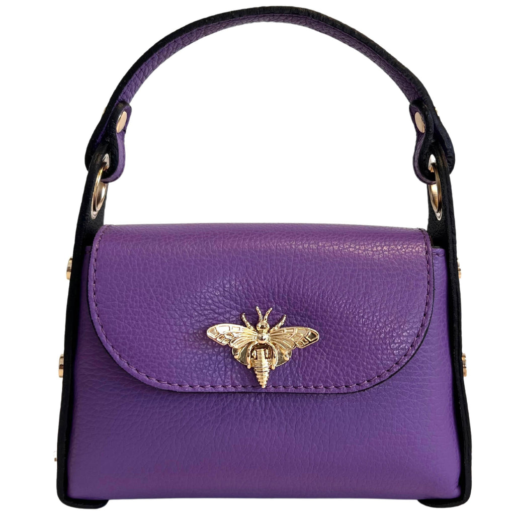 Mini-sac Modarno en cuir véritable dollar avec fermeture à braguette: Orange
