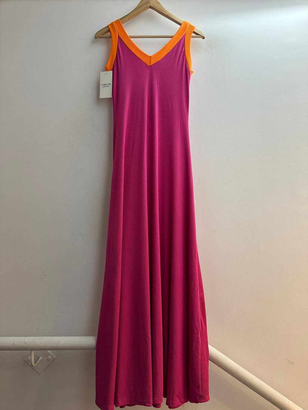 9655 robe débardeur longues avec fente devant taille unique : Noir / Taille unique