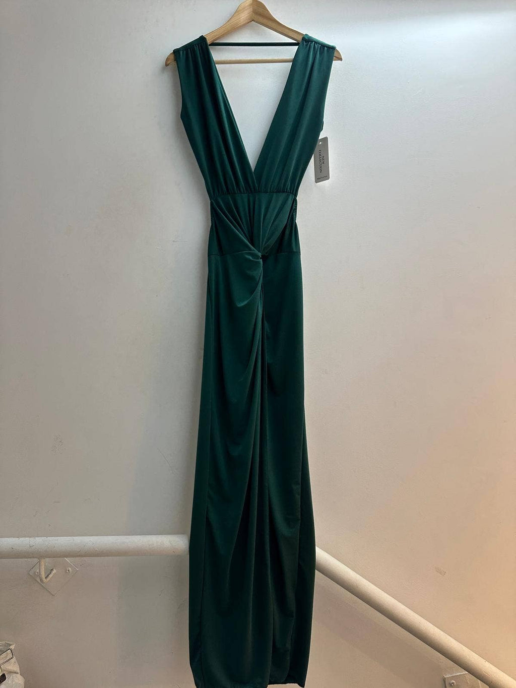 5997 Robe longue uni dos nu taille unique: NOIR / Taille unique