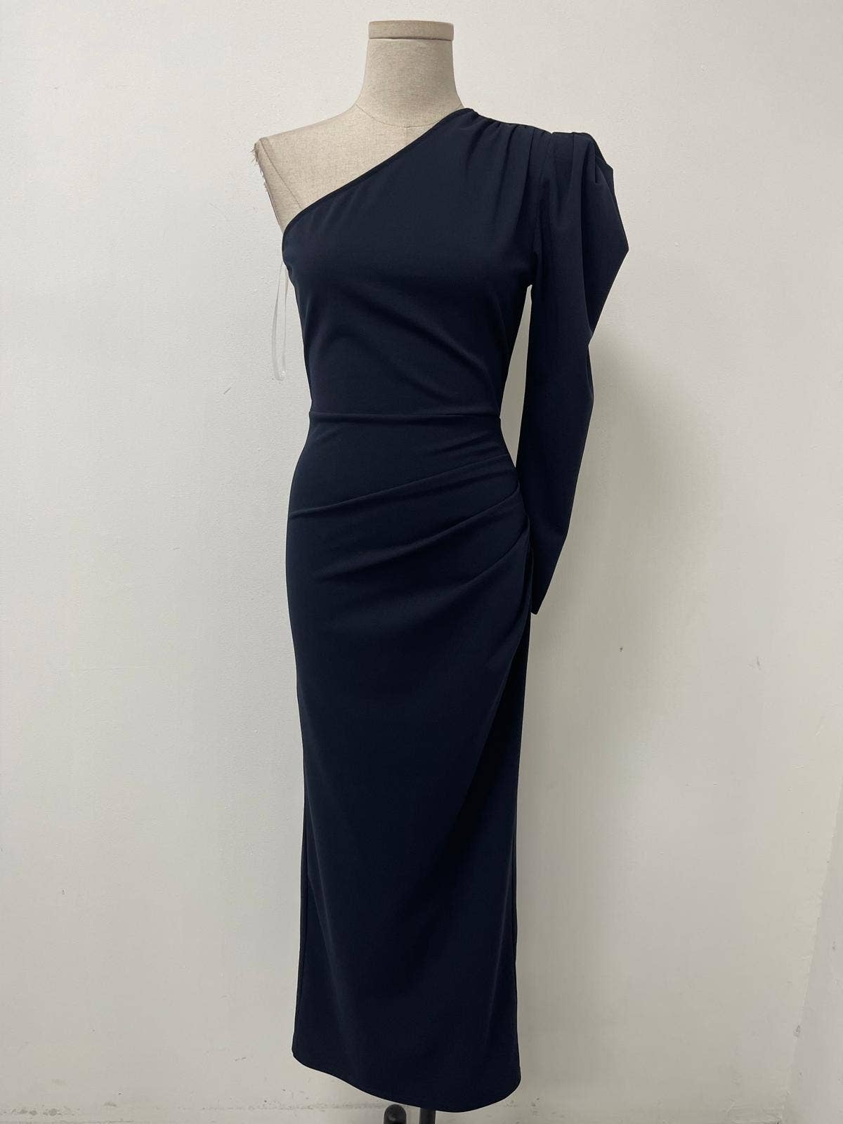6849  robe longue avec une manche taille unique: Rouille / Taille unique
