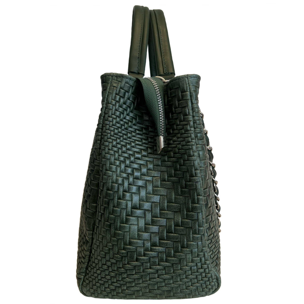 Sac à main Modarno pour femme en cuir véritable avec bandoulière: Nuit verte