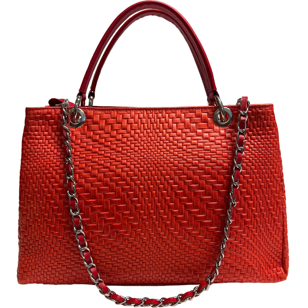 Sac à main Modarno pour femme en cuir véritable avec bandoulière: Nuit verte