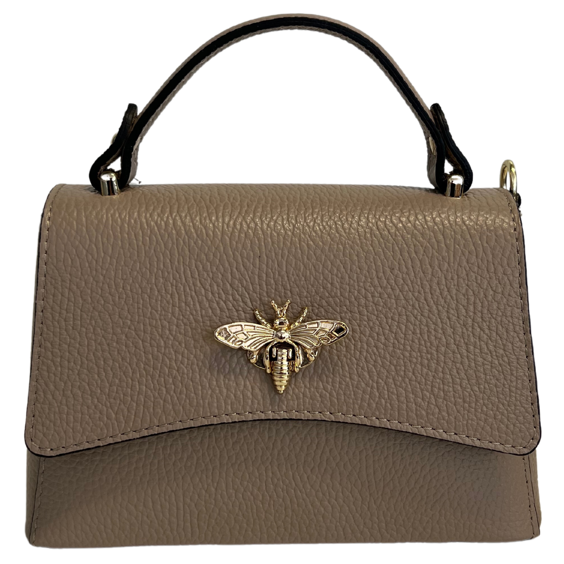 Sac à bandoulière pour femme en cuir véritable avec fermeture Ape: Orange