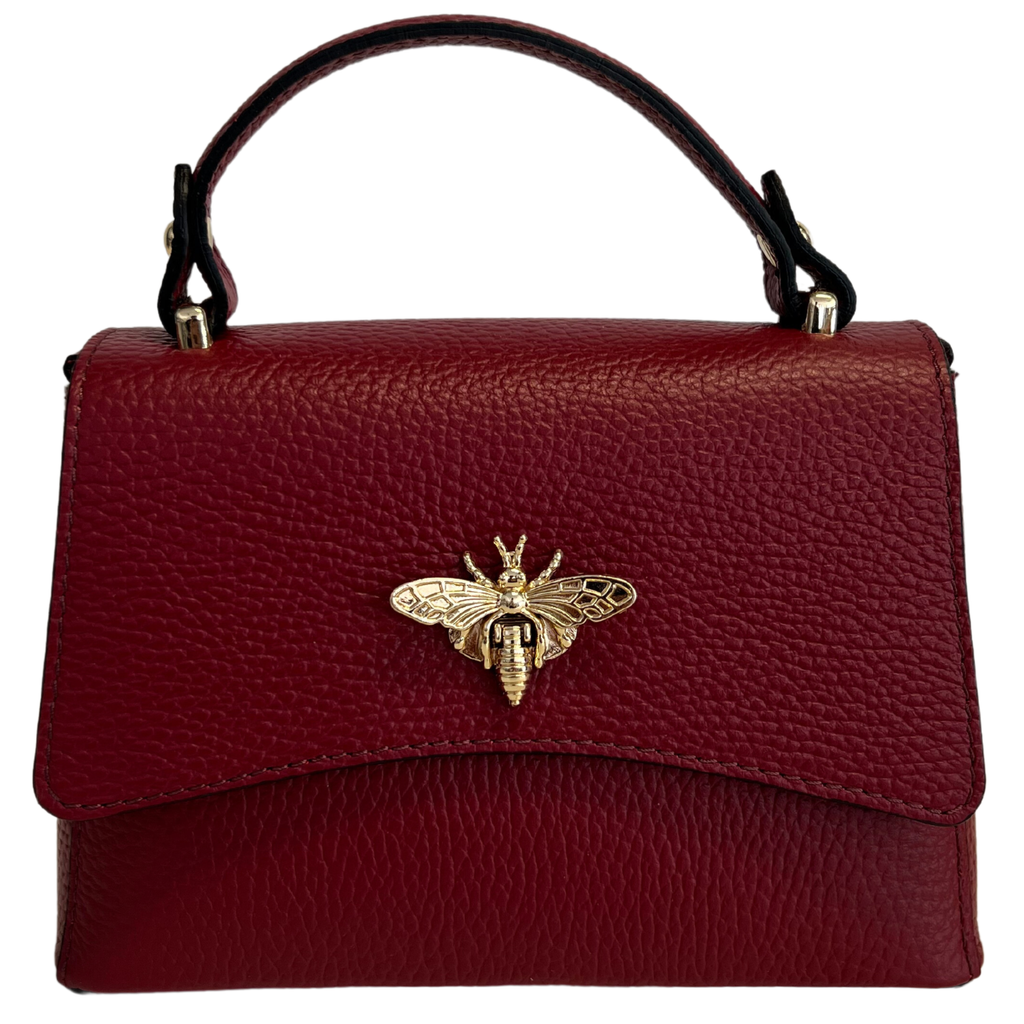Sac à bandoulière pour femme en cuir véritable avec fermeture Ape: Orange