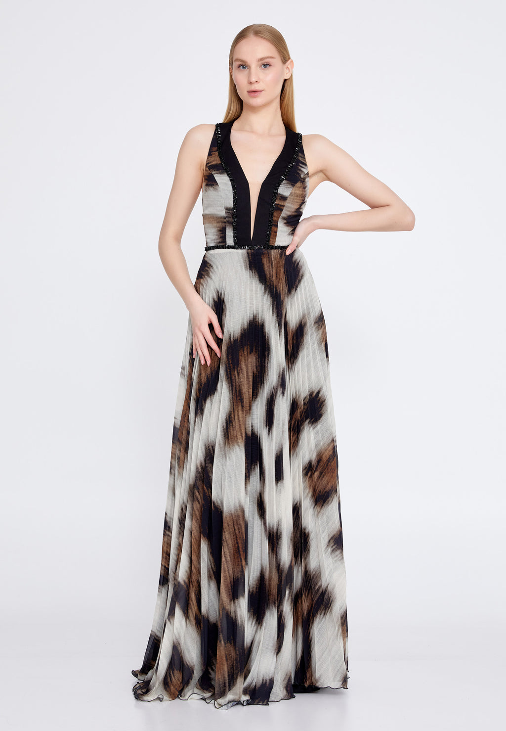 Robe longue sans manches