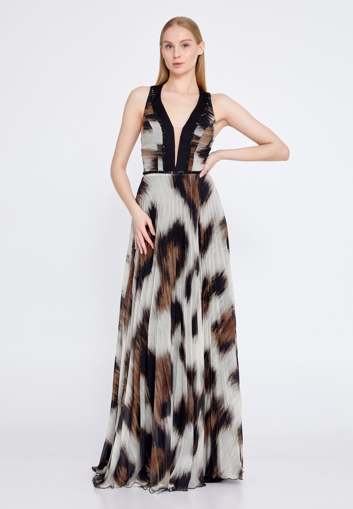 Robe longue sans manches