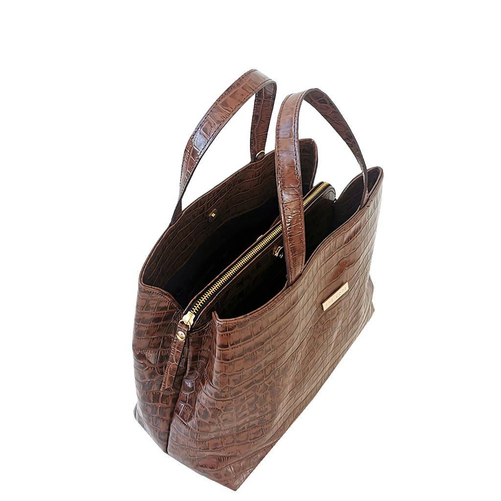Shopper marron chocolat Patricia