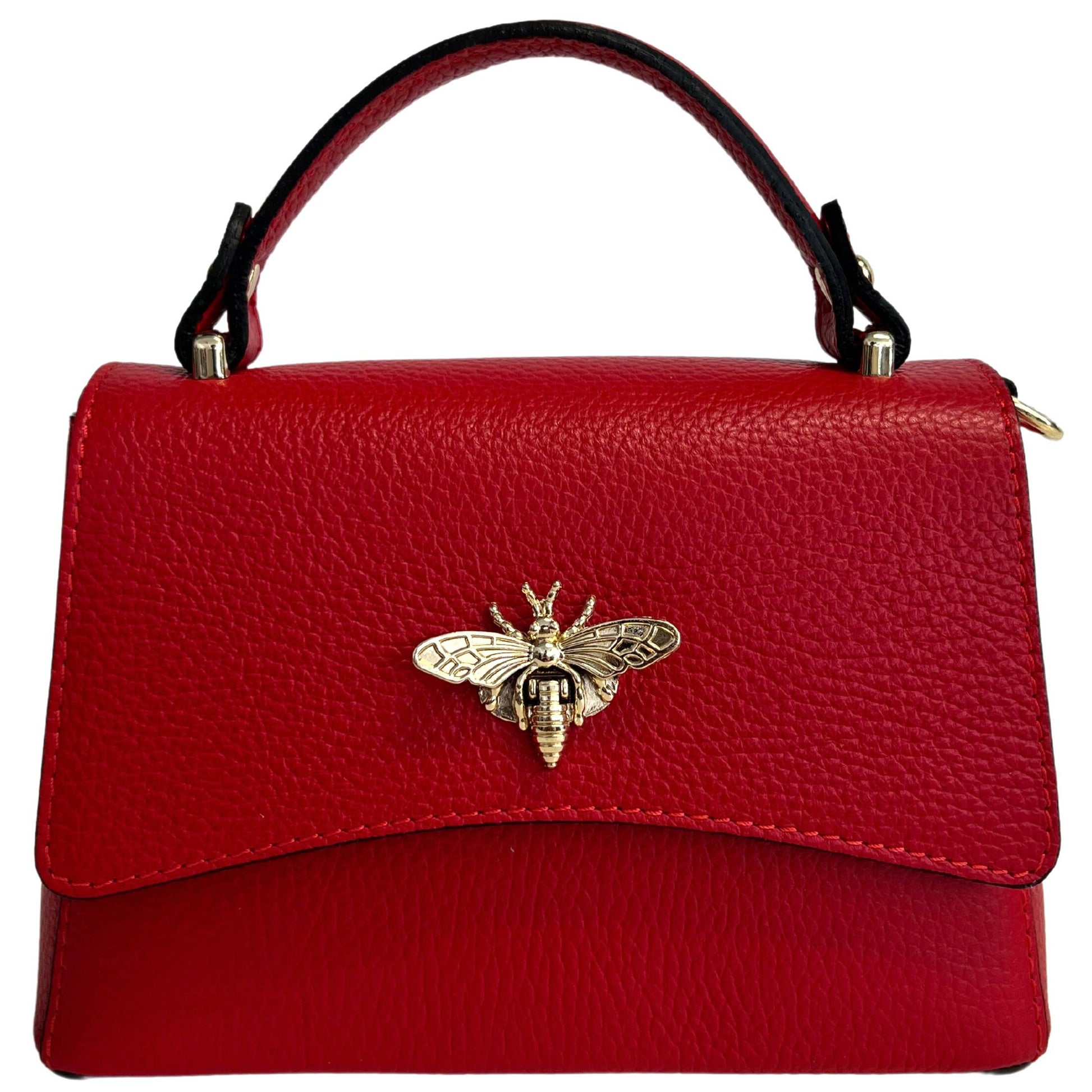 Sac à bandoulière pour femme en cuir véritable avec fermeture Ape: Orange