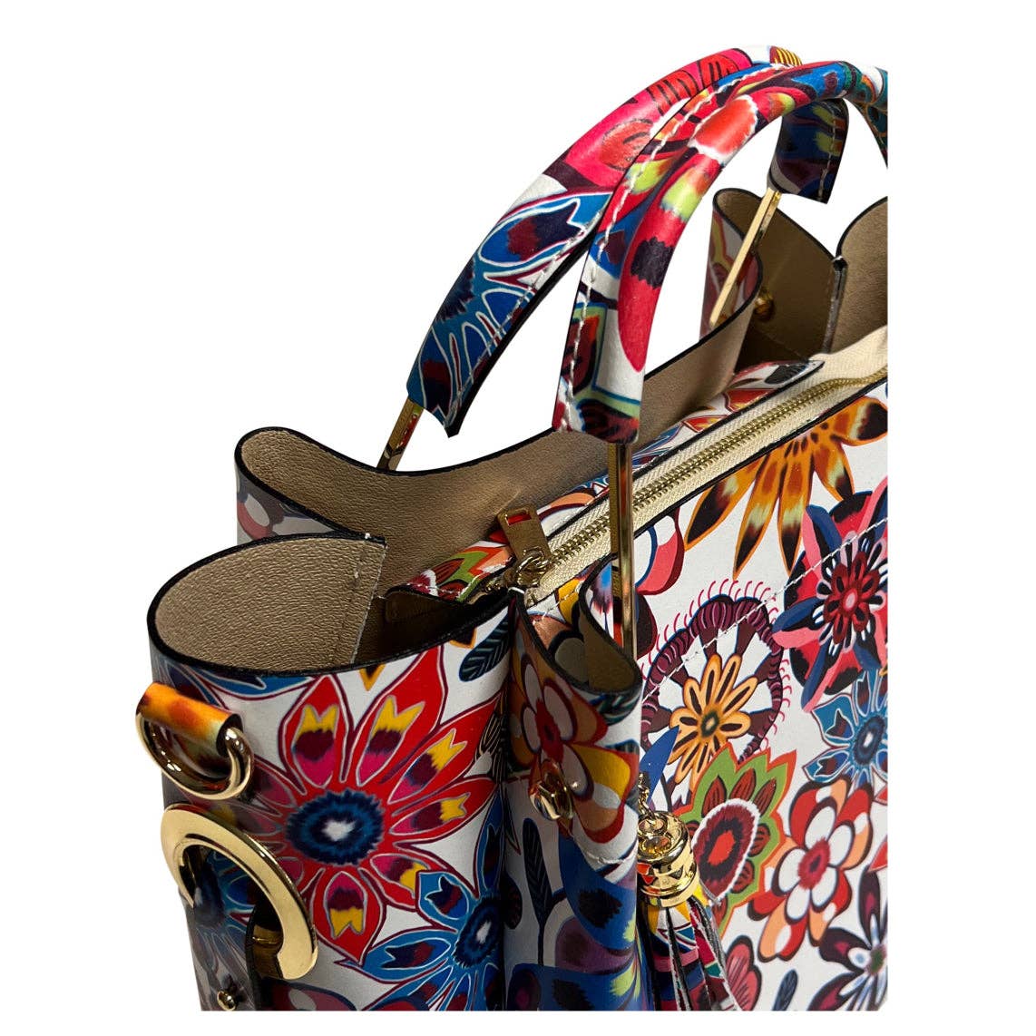 Sac seau Modarno pour femme en cuir véritable et sac intérieur mo: Forêt Joyeuse