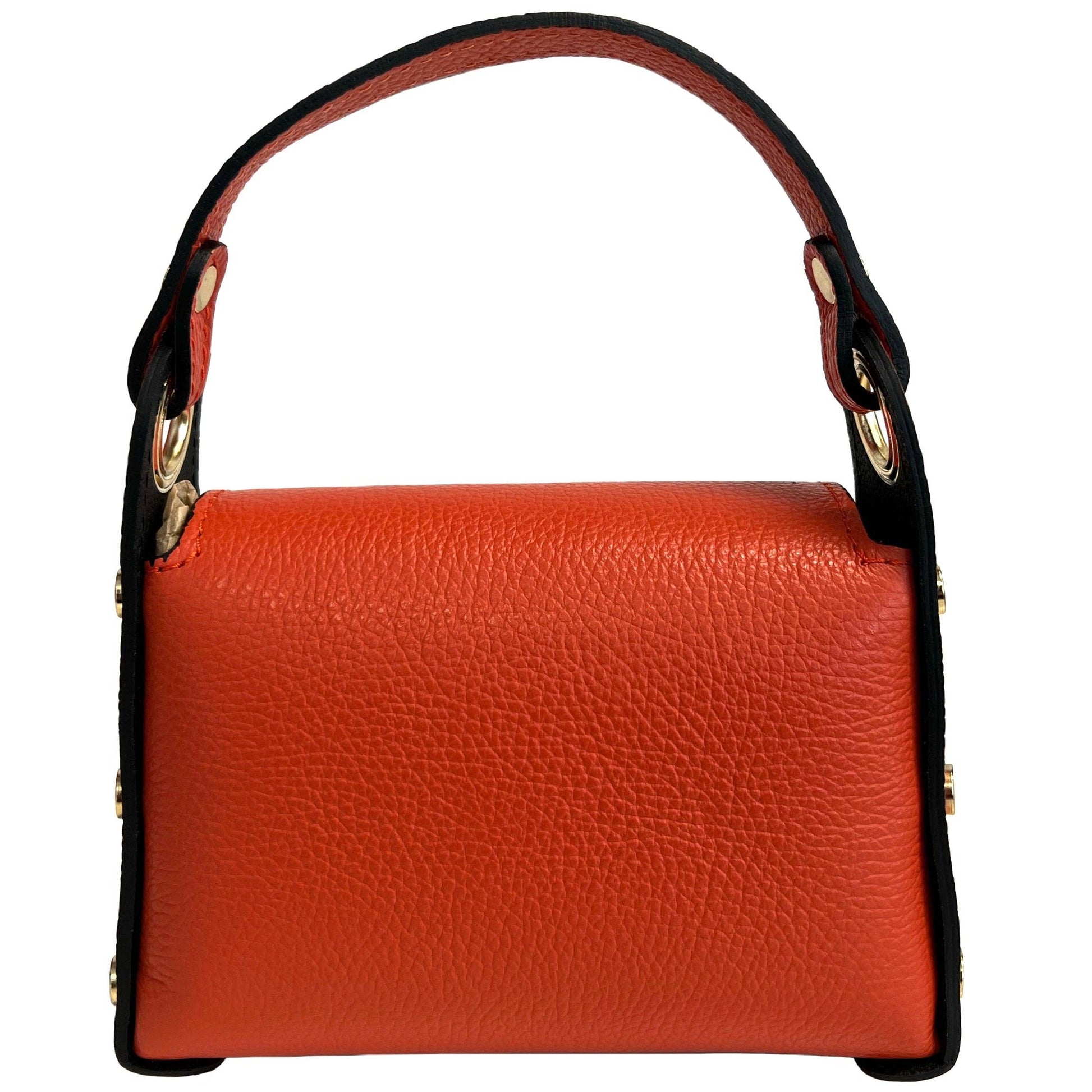Mini-sac Modarno en cuir véritable dollar avec fermeture à braguette: Orange