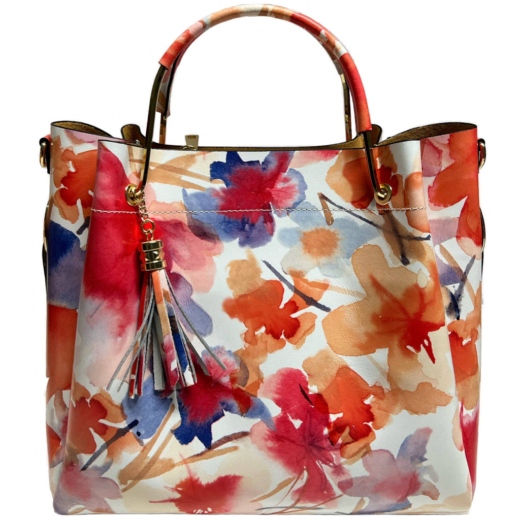 Sac seau Modarno pour femme en cuir véritable et sac intérieur mo: Forêt Joyeuse