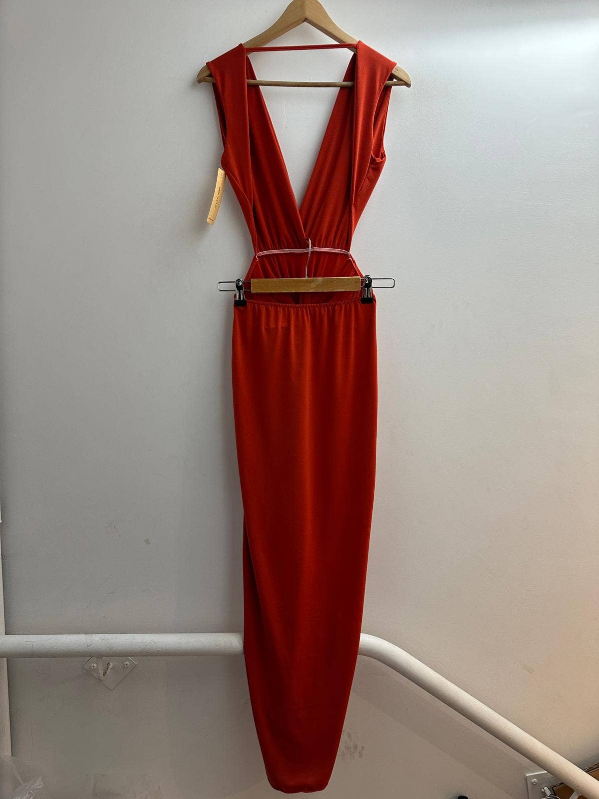 5997 Robe longue uni dos nu taille unique: NOIR / Taille unique