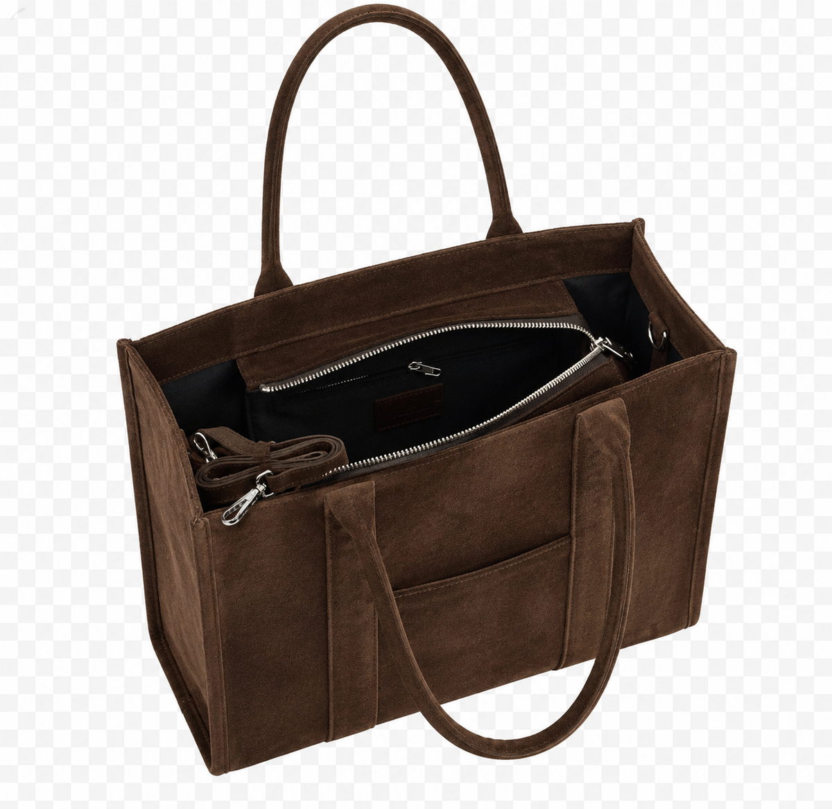 Sac  marron en cuir véritable – Fabriqué en Italie