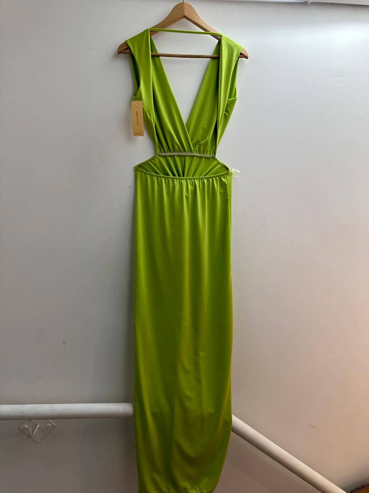 5997 Robe longue uni dos nu taille unique: NOIR / Taille unique