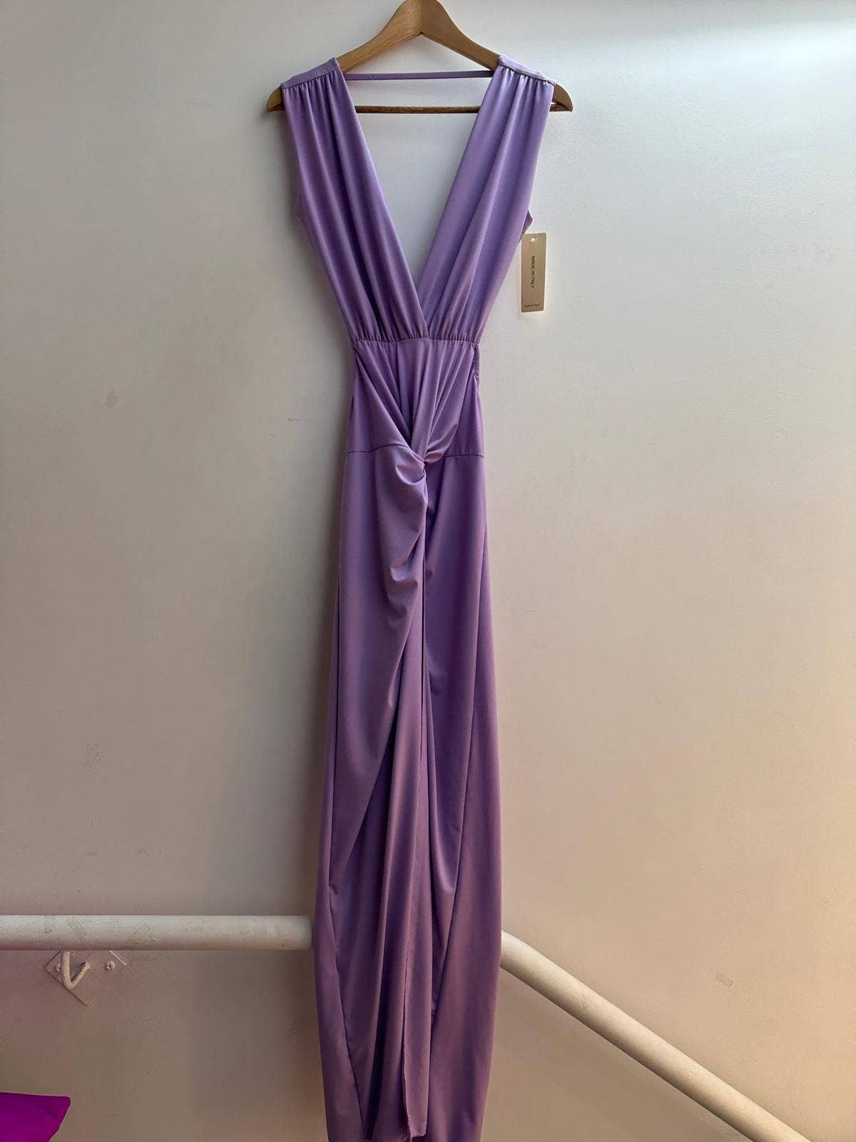 5997 Robe longue uni dos nu taille unique: NOIR / Taille unique
