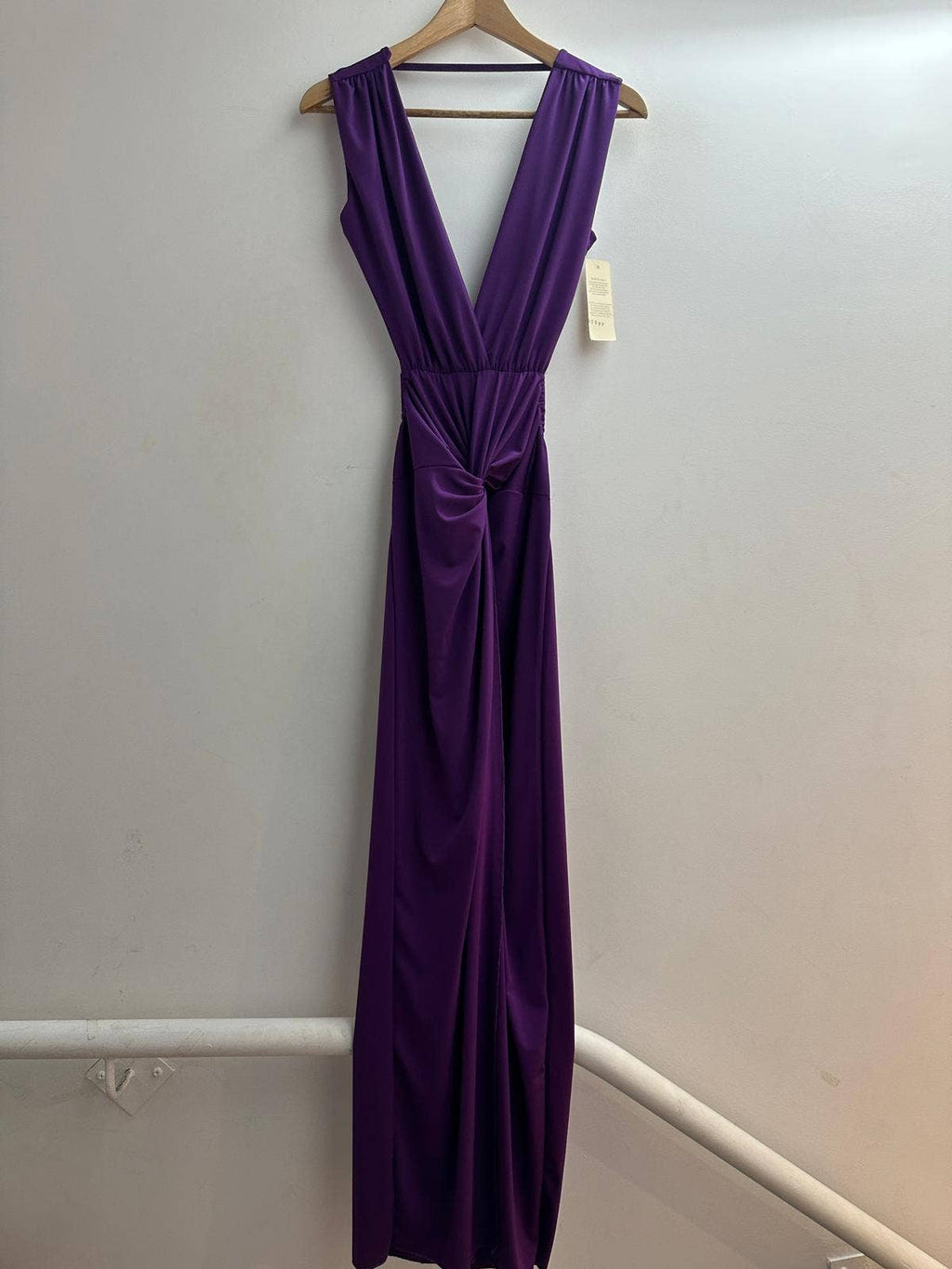 5997 Robe longue uni dos nu taille unique: NOIR / Taille unique