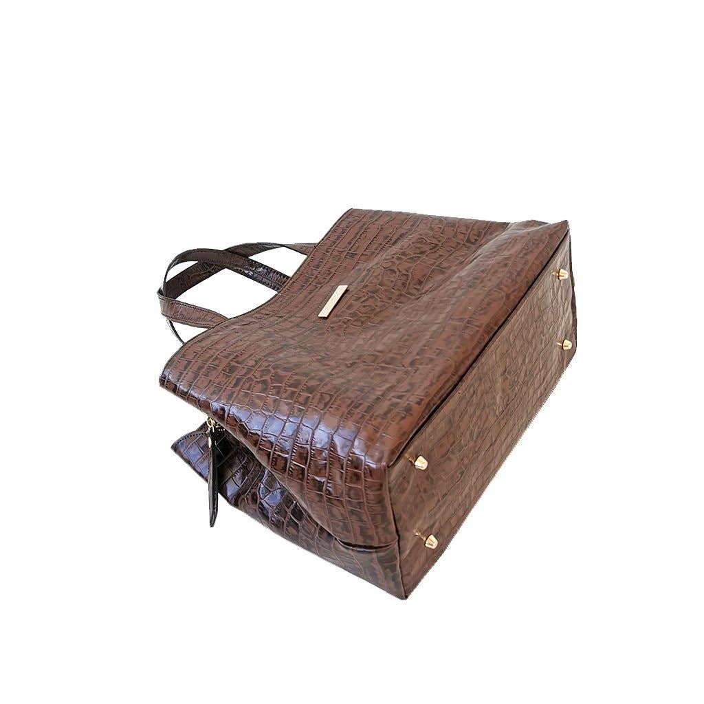 Shopper marron chocolat Patricia
