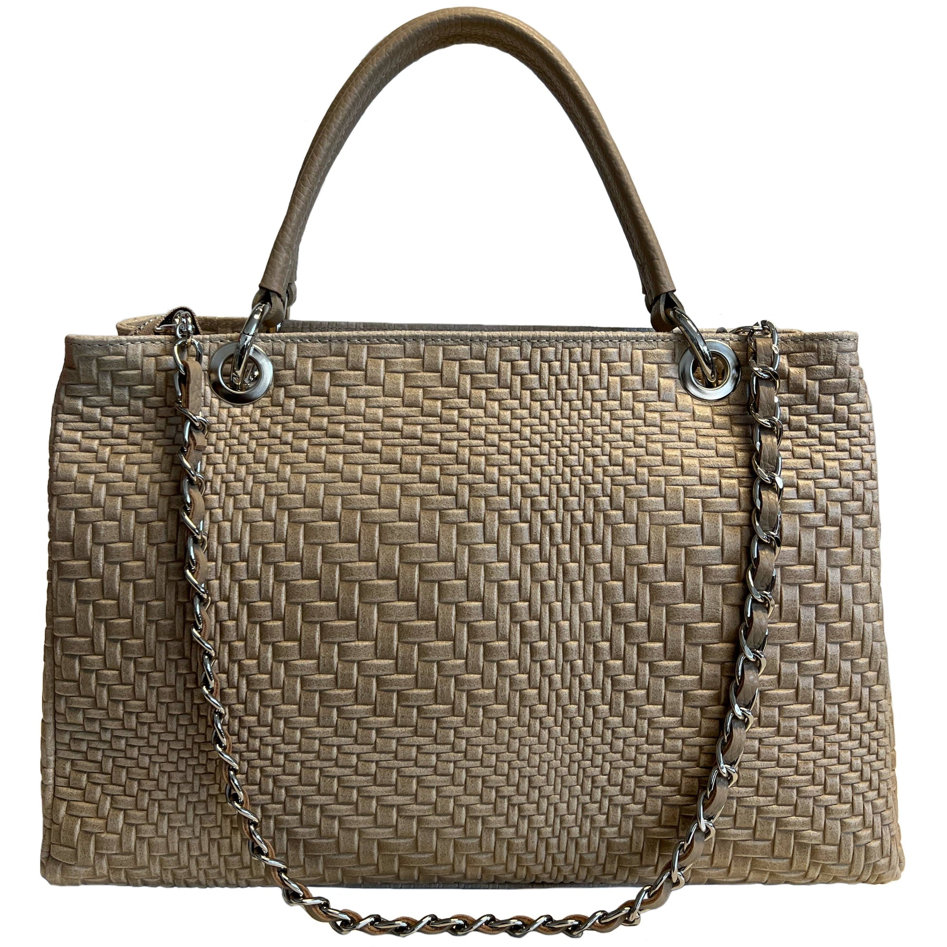 Sac à main Modarno pour femme en cuir véritable avec bandoulière: Nuit verte