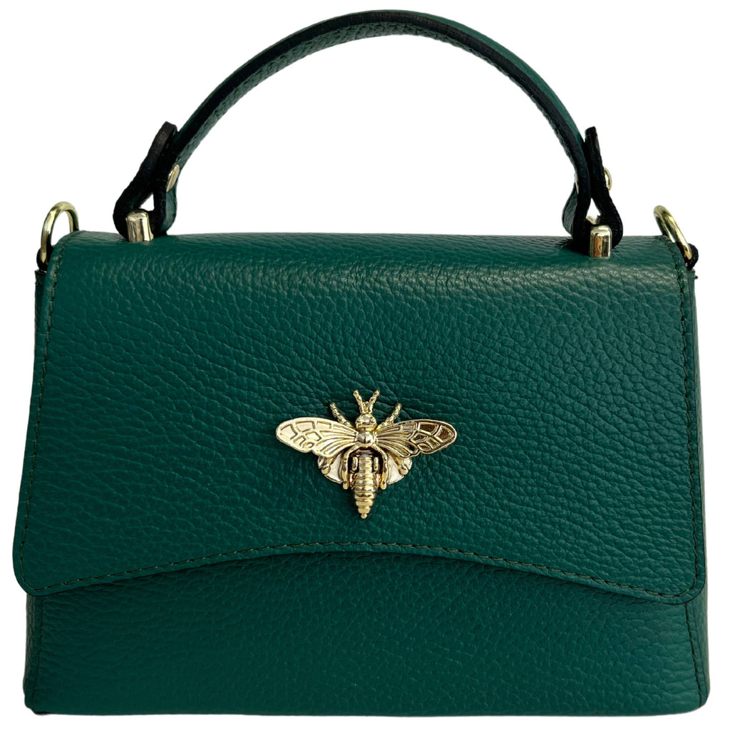 Sac à bandoulière pour femme en cuir véritable avec fermeture Ape: Orange