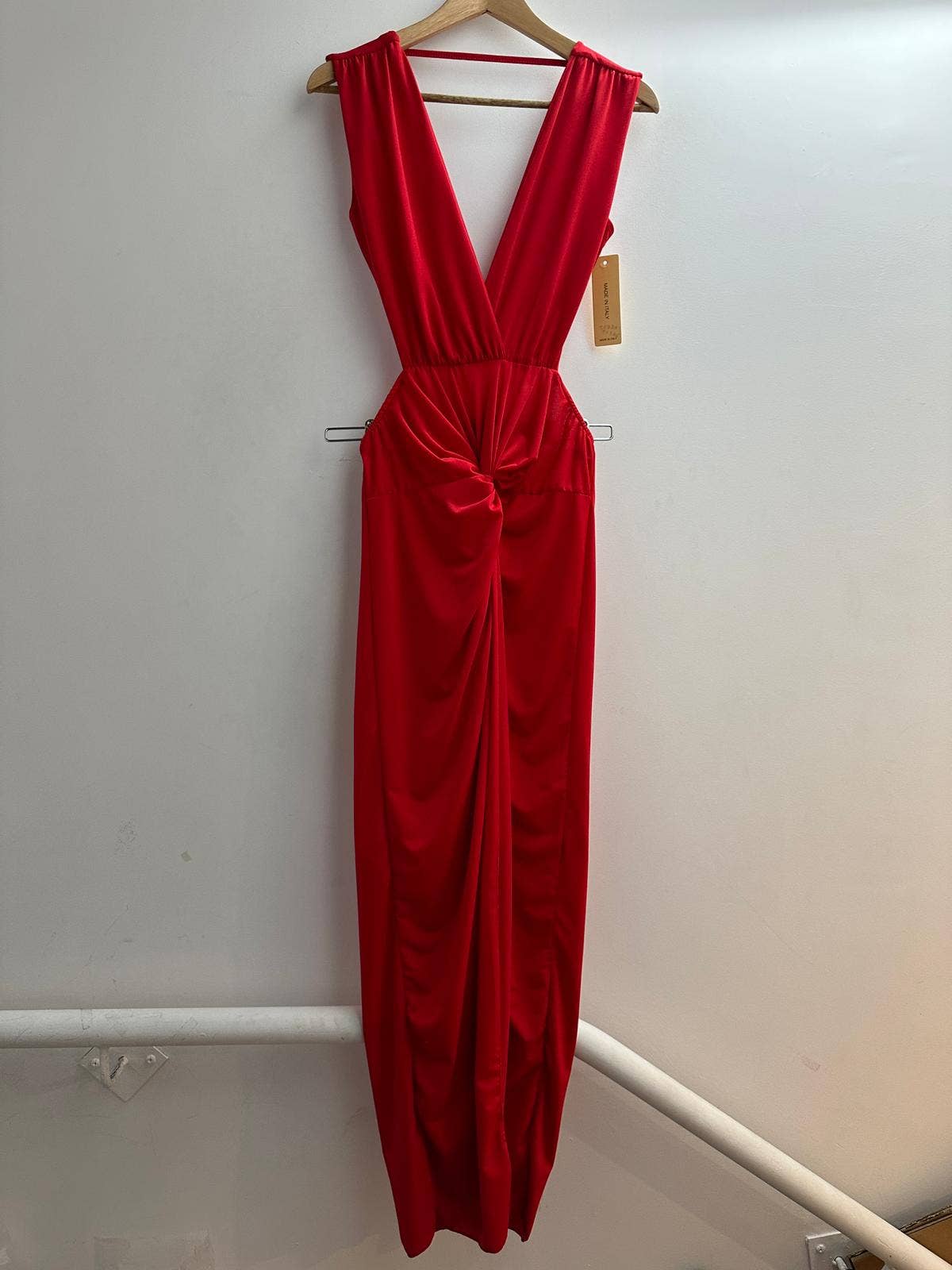 5997 Robe longue uni dos nu taille unique: NOIR / Taille unique
