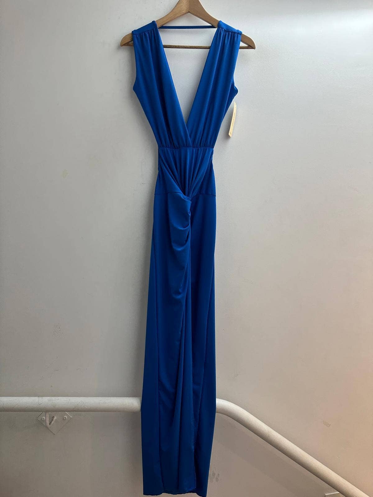 5997 Robe longue uni dos nu taille unique: NOIR / Taille unique