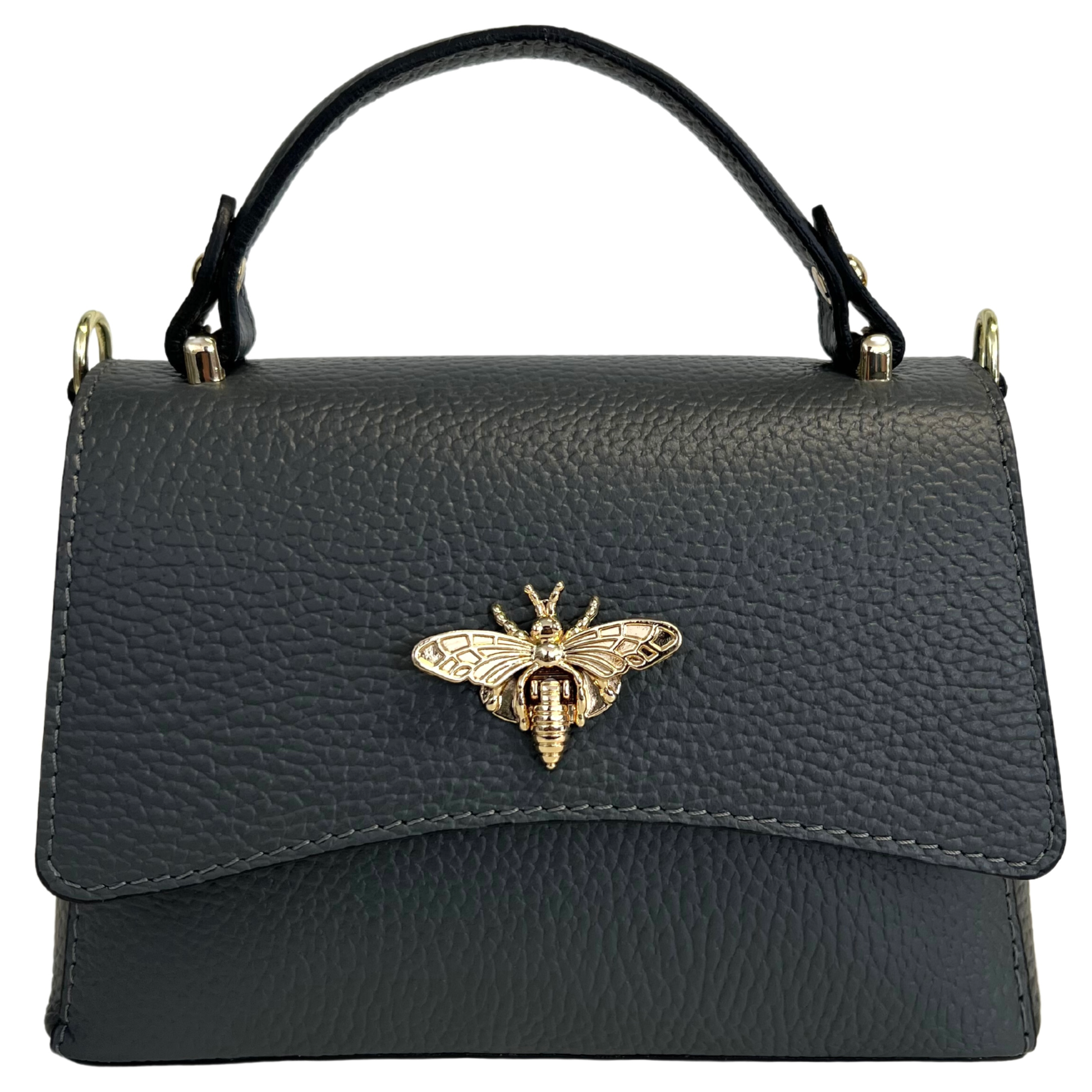 Sac à bandoulière pour femme en cuir véritable avec fermeture Ape: Orange