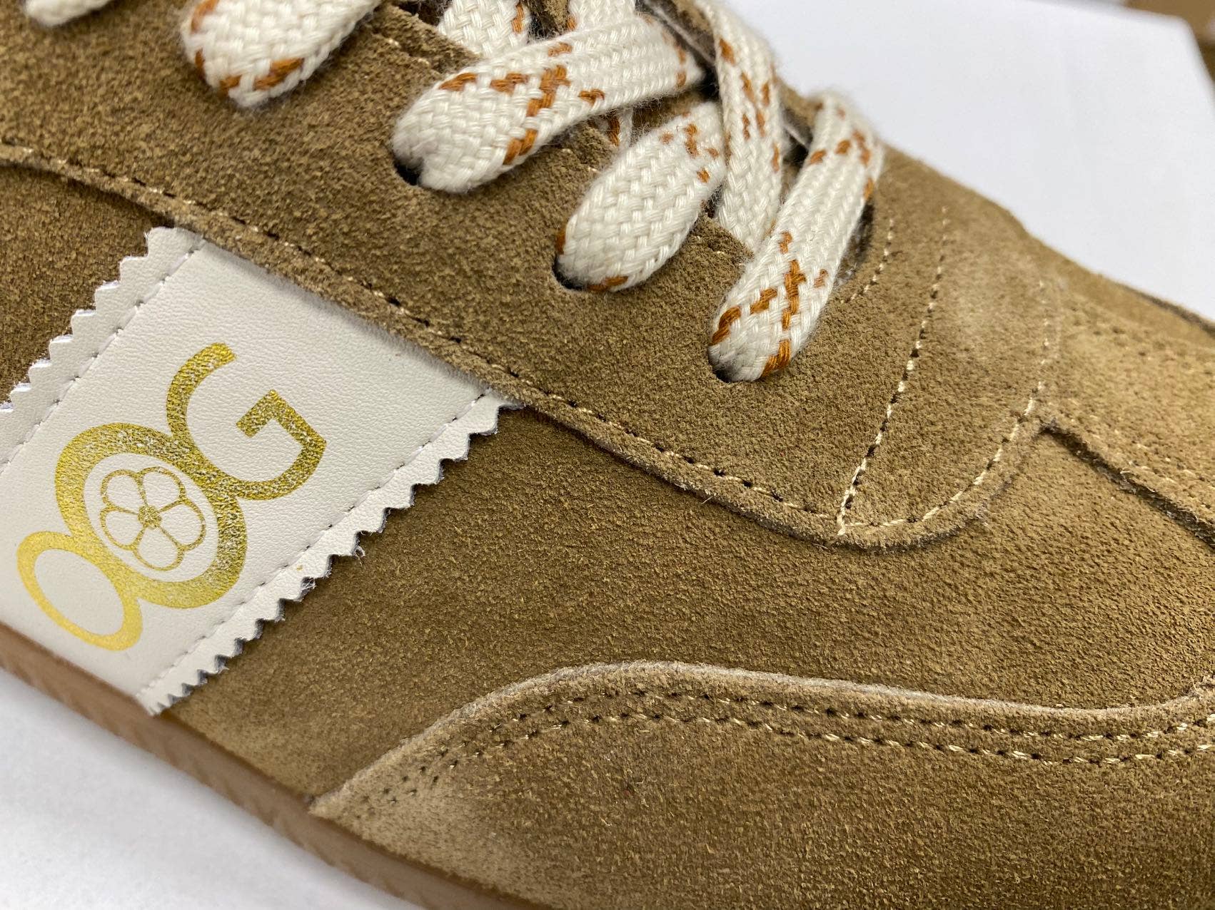 OS1814 Baskets en cuir Camel OOG: Chameau / 36