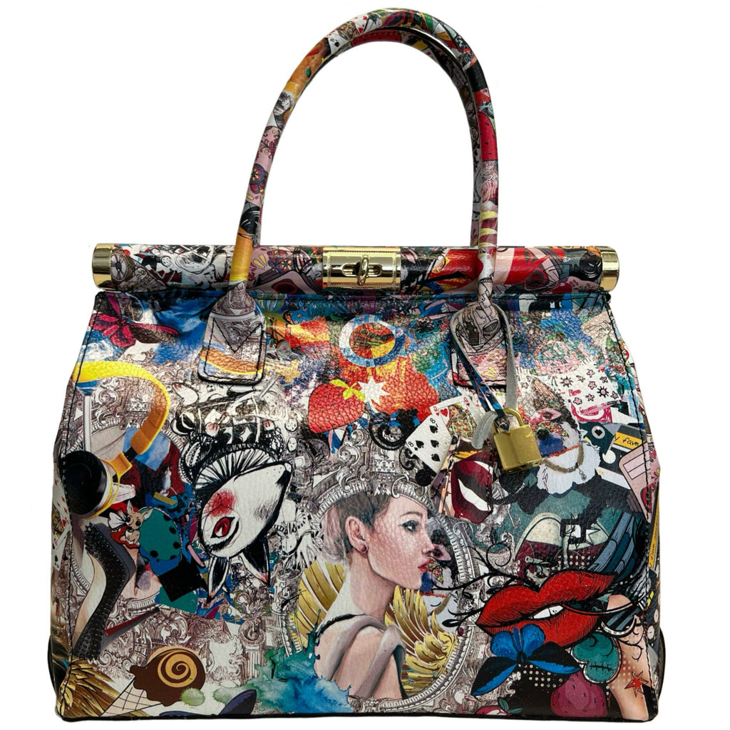 Sac à main Modarno Sac à main en cuir pour femme avec bandoulière: Brossé